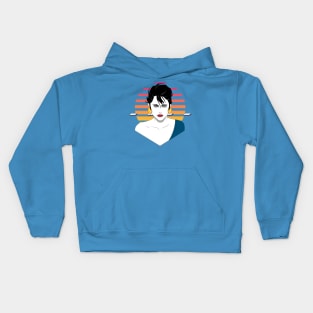 Nagel-style Vaporwave Portrait Kids Hoodie